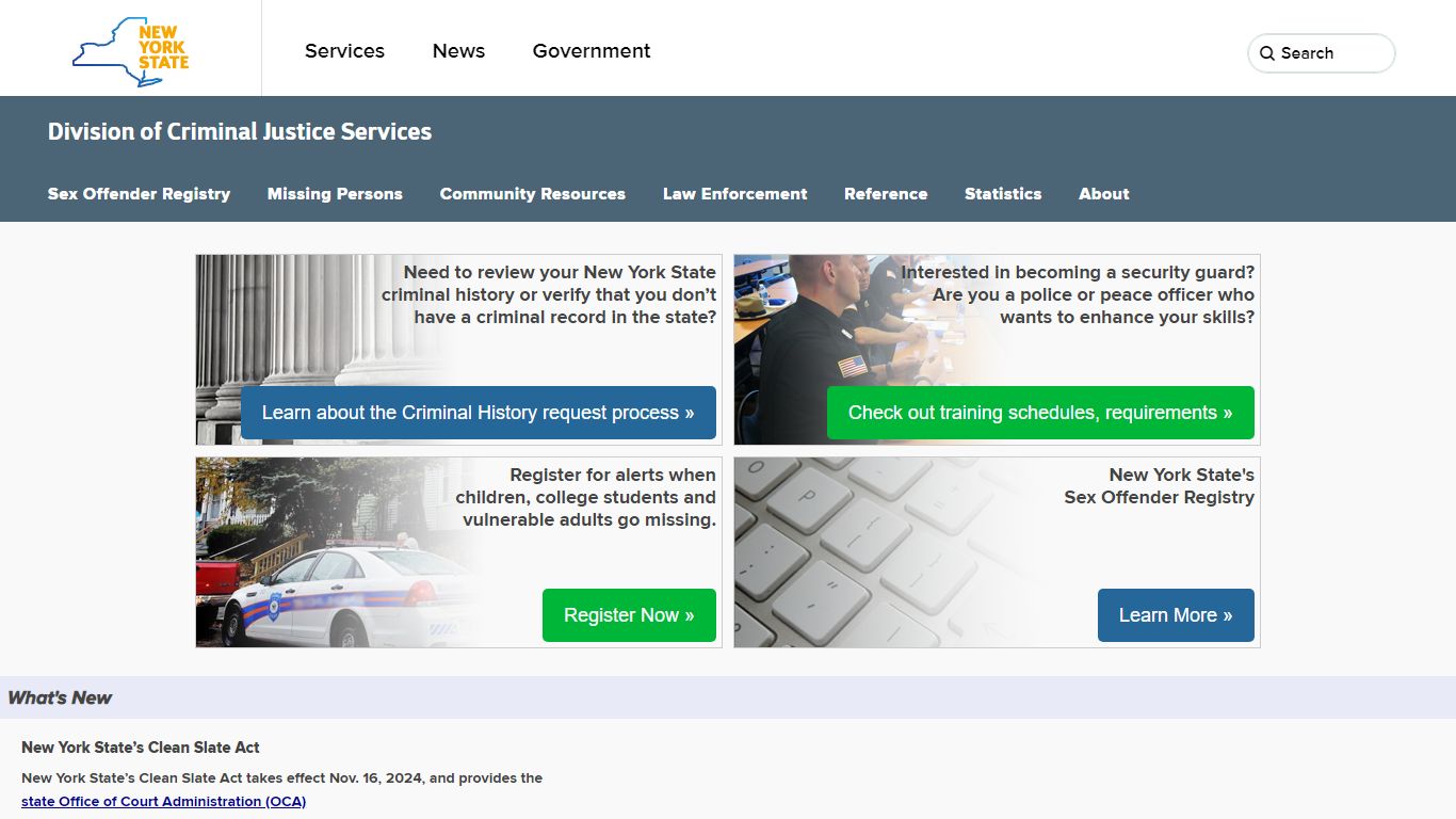 New York State Division of Criminal Justice Services